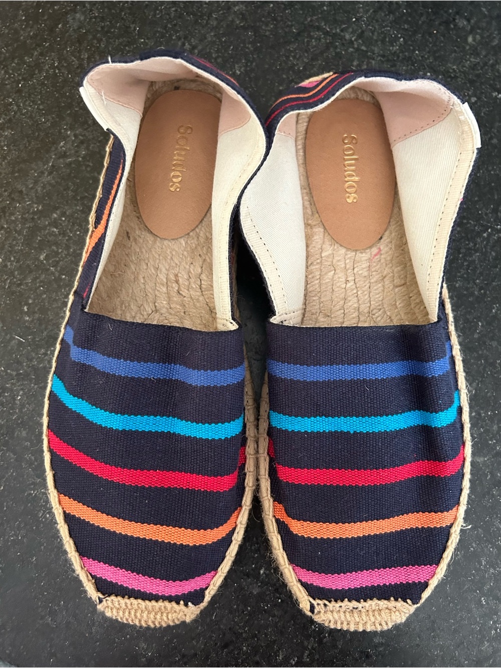 Adorable Soludos The Dali Espadrilles Rainbow Striped - Size 8.5 - NWOT
